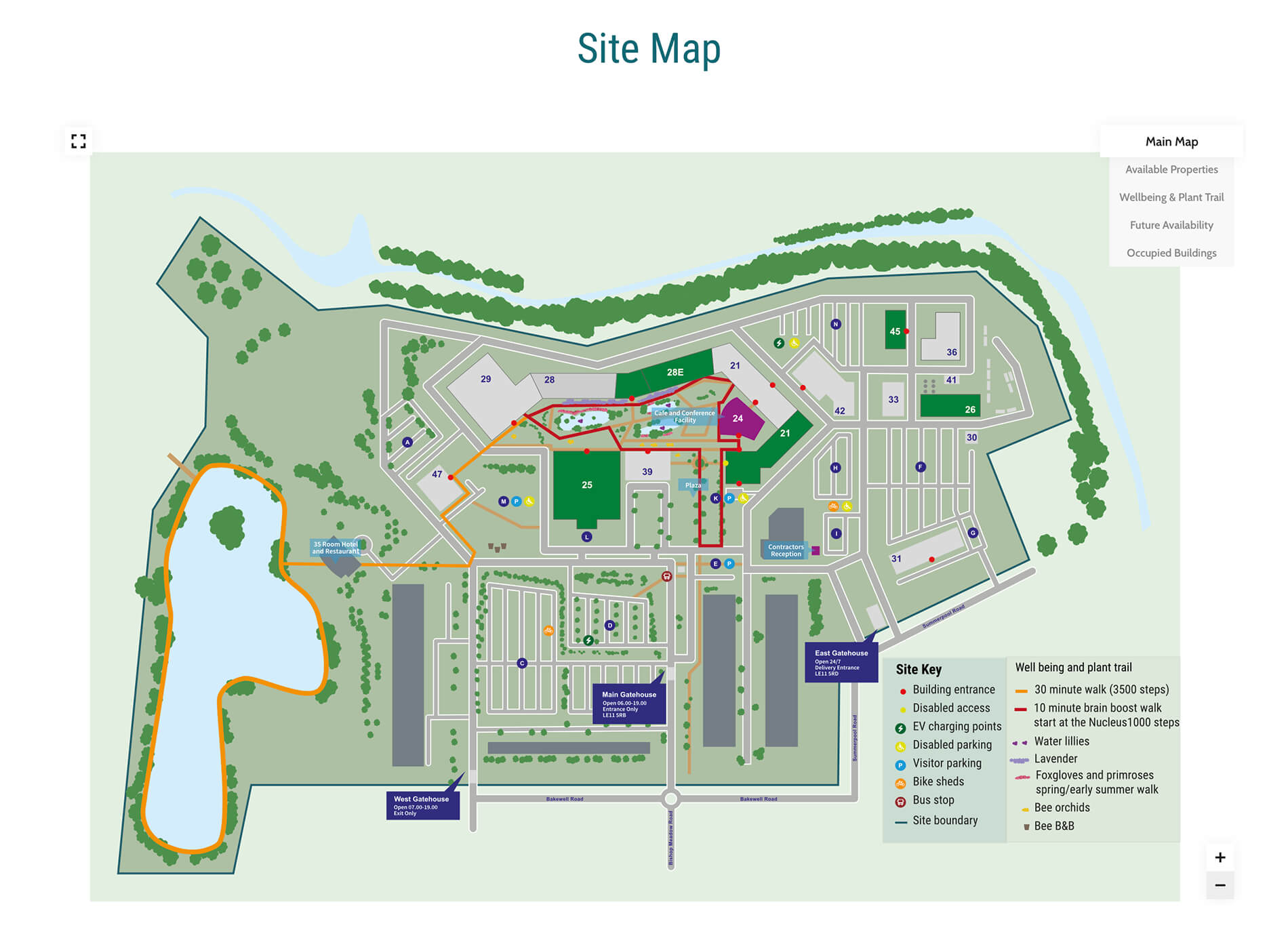 map 1 Charnwood Campus Main Map