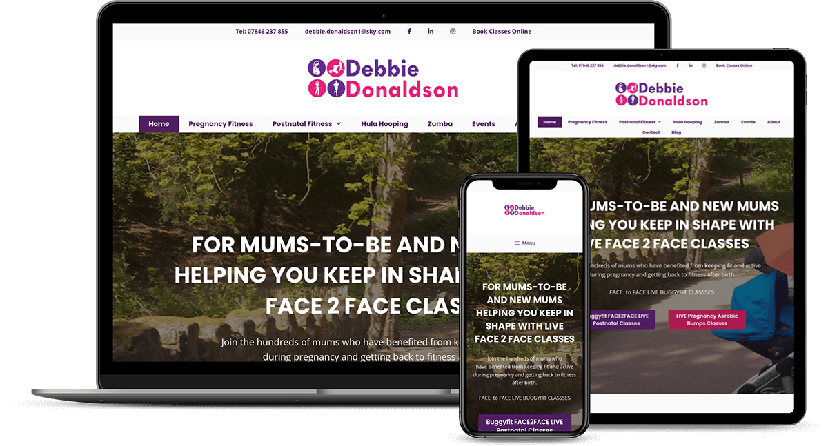 debbie donaldson website mock up